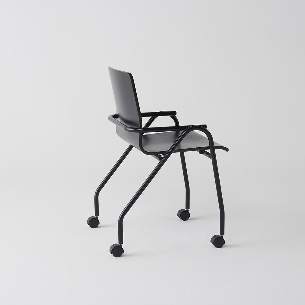 Full Hurdle Castor Chair by Dowel Jones